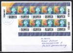 Bund 3861 als portoger. MeF mit 9x 20 Cent Briefe-DS aus Bogen mit R�ndern auf "kleinem" Inlands-Brief �ber 50g von 2025-2026, codiert, B6-Format
