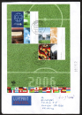 Bund 2517-2521 als portoger. Block-EF mit 45+55+55+145 Cent Sport-Philatelieblock 2006 auf C5-Brief bis 50g von 2006 nach China/AnkStpl. 23 cm lang