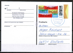 Bund 3857 als portoger. EF mit 95 Cent Weltpostverein auf Inlands-Postkarte von 2025-2026, codiert