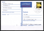 Bund 2524 Skl. (Mi. 2715) als portoger. EF mit 65 Ct. Blumen als Skl.-Marke auf Europa-Postkarte von 2009-2010 in die Schweiz, codiert