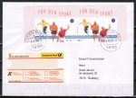Bund 2168 als portoger. MeF mit 2x 300 Pf / 1,53 � Sport 2001 auf "kleinformatigem" Inlands-Brief �ber 50g von 2001, codiert
