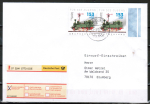 Bund 2264 als portoger. MeF mit 2x 153 Cent Jugend 2002 auf Einwurf-Einschreib-Brief 120x174 mm von 2002, codiert