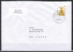 Bund 1380 als portoger. EF mit 90 Pf SWK aus Rolle auf B-Brief vom ZAG B�singen 1996 in die Schweiz