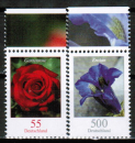 Frankaturwunsch: 500 + 55 Cent Rose je Blumen-DS auf C5-bergabe-Einschreibe-Brief 500-1000g / ber 2 cm Dicke