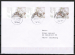 Bund 2219 als portoger. MeF mit 3x 100 Pf / 0,51 � Wohlfahrt 2001 / Marilyn Monroe aus Bogen und MH auf "kleinem" Inlands-Brief �ber 50g von 2001, codiert