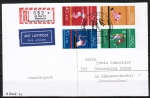 Bund 734-737 als H-Blatt aus Oly-MH 17 als portogerechte (!) H-Blatt-EF auf Inlands-Luftpost-Einschreib-Postkarte mit SST von 1972