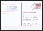 Bund 1028 als Frage-GA-PK-Teil mit eingedruckter Marke rote 60 Pf B+S - Marke im Buchdruck Frage-Karten-Teil portoger. 1982-1993 gelaufen