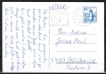 Bund 918 als portoger. EF mit 70 Pf B+S - Marke aus Rolle auf Auslands-Postkarte von 1982-1989 in die CSSR