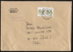 Bund 1140 o.g. als portoger. MeF mit 2x 80 Pf B+S - Serie oben geschnitten aus MH auf Ausl.-Päckchen bis 100g von 1989-1991 n. Polen, AnkStpl. 14x20 cm