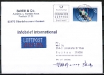 Bund 1239 als portoger. EF mit 120 Pf Sport 1985 auf bersee-Luftpost-Infobrief von 2002 nach China/AnkStpl.