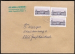 Bund 1287 als portoger. MeF mit 3x 80 Pf Reichstag EZM aus Gebäude-Block 20 auf Inlands-Brief 50-100g vom Dezember 1989