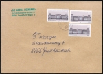 Bund 1287 als portoger. MeF mit 3x 80 Pf Reichstag EZM aus Gebude-Block 20 auf Inlands-Brief 50-100g vom Dezember 1989