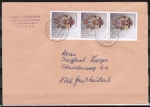 Bund 1386 als portoger. MeF mit 3x 80 Pf Wohlfahrt 1988 auf Inlands-Brief 50-100g vom Juli 1989, B6
