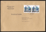 Bund 1570 als portoger. MeF mit 2x 100 Pf Tag der Briefmarke auf Briefdrucksache 50-100g von 1991-1993, 14x20 cm