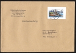 Bund 1583 als Ganzsachen-Ausschnitt 60 Pf Koblenz aus PSo 26 als portoger. EF auf Bchersendung bis 100g von 1992/1993, 14x20 cm