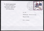 Bund 1698 als portoger. EF mit 100 Pf Wohlfahrt 1993 / Schwalm auf Inlands-Brief bis 20g von 1993-1997, codiert