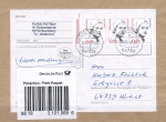 Bund 2296 als portoger. MeF mit 3x 0,55 ¤ Frauen-Serie auf Inlands-Warensendungs-Adresse (50-500g) von 2005-2012 mit Label