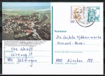 Bund 1359 als portoger. Zusatz auf Ganzsachen-Postkarte von 1988