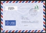 Bund 1433 als portoger. EF mit 300 Pf F. Hensel auf Übersee-Luftpost-Brief bis 20g von 1993-2002 in die USA, rs. codiert