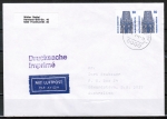Bund 1340 als portoger. MeF mit 2x 50 Pf SWK aus Bogen auf Luftpost-Drucksache bis 20g von 1987-1989 nach Australien