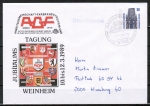 Bund 1340 als Privat-Ganzsachen-Umschlag mit eingedruckter Marke - portogerecht als Inlands-Drucksache bis 20g im Mrz 1989 gelaufen