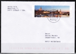Bund 3068/3069 als portoger. Zdr.-EF mit 45 + 45 Ct. Dresden-Panorama-Zdr. als Nassklebe-Marken auf Inlands-Brief 20-50g von 2014, codiert
