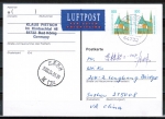 Bund 1406 als portoger. MeF mit 2x 100 Pf SWK "Altötting" C/o.g. als Paar auf Luftpost-Postkarte von 1997-2002 n. China, AnkStpl.