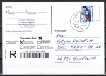 Bund 2322 als portoger. EF mit 2,60 ¤ SWK aus Rolle auf Inlands-Übergabe-Einschreibe-Postkarte von 2014, codiert
