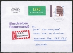 Bund 1746 als portoger. EF mit 550 Pf SWK aus Bogen mit Seitenrand auf bersee-Land-Einschreibe-Brief bis 50g von 1994-1997 n. Kanada, AnkStpl.