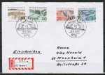 Bund 591-594 als portoger. Satz-Brief mit 10-50 Pf Naturschutzjahr auf Inlands-Einschreibe-Brief bis 20g von 1969