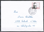 Bund 738 als portoger. EF mit 40 Pf Kurt Schumacher auf Inlands-Brief bis 20g von 1972-1974