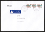 Bund 1339 als portoger. MeF mit 3x 30 Pf SWK aus Rolle auf A-Brief vom Zollausschlussgebiet B�singen von 1994 in die Schweiz 14x20 cm