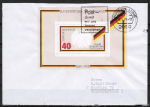 Bund 807 als portoger. EF mit 40 Pf Block 25 Jahre Bundesrepublik auf Inlands-Brief bis 20g vom Mai-Juni 1974, codiert, nur 6 Wochen !