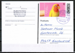 Bund 3942 als portoger. EF mit 95 Cent gelber Vogel auf Inlands-Postkarte von 2026, codiert