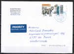 Bund 3920 als portoger. EF mit 180 Cent Jugend 2025 / Wolf auf Auslands-Brief 20-50g von 2025-2026 in die Niederlande, codiert