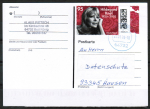 Bund 3940 als portoger. EF mit 95 Cent Hildegard Knef auf Inlands-Postkarte von 2025-2026, codiert