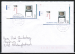 Bund 2068 als portoger. MeF mit 2x 110 Pf Fernseher auf Inlands-Brief 20-50g von 1999-2002, codiert