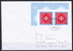Bund 2047 als portoger. MeF mit 2x 110 Pf Johanniter auf Inlands-Brief 20-50g von 1999