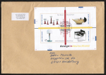 Bund 2001-2004 als portoger. Block-EF mit 4x 110 Pf Design-Block 1998 auf schwerem C5-Inlands-Brief �ber 2 cm Dicke von 1998-2002