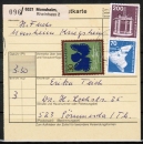 Bund 978 als portoger. MiF mit 30 Pf Clemens Brentano auf Inlands-Paketkarte von 1978