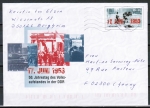 Bund 2342 als Ganzsachen-Umschlag mit eingedruckter Marke 55 Cent  "17. Juni 1953" - UNTER-frankiert als Brief vom Jan. 2006 n. Frankreich codiert