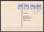 Bund 913 als portoger. MeF mit 4x 10 Pf B+S - Serie aus Bogen auf Inlands-Drucksache-Postkarte von 1979