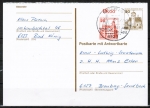 Bund 995 als portoger. MiF mit 20 Pf B+S - Serie auf Bogen mit Oberrand als Zusatz auf 30 Pf B+S-Berlin-GA-Postkarte von 1979