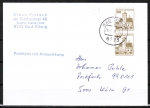 Bund 914 als portoger. EF mit 30 Pf B+S - Serie aus Rolle im Letterset-Druck auf hin+her-gelaufener Inlands-Antwort-Postkarte von 1987-1993