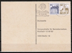 Bund 913+914 u.g. als portoger. Zdr.-EF mit 10+30 Pf B+S als Zusammendruck unten geschn. aus MH im Bdr. auf Inl.-Drucksache-Postkarte von 1980-1982