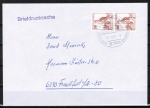 Bund 1139 als portoger. MeF mit 2x 35 Pf B+S - Serie aus Rolle auf Briefdrucksache bis 20g von 1982-1989