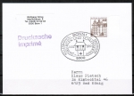 Bund 1037 als portoger. EF mit brauer 40 Pf B+S - Marke aus Bogen mit SR auf Inlands-Drucksache-Postkarte mit ESST von 1980