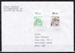Bund 1038 als portoger. MiF mit grner 50 + brauner 40 Pf je B+S-Marke vom Bogen mit Oberrand auf Ausl.-Brief bis 20g von 1980 in die UdSSR, AnkStpl.
