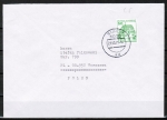 Bund 1038 u.g. als portoger. EF mit grüner 50 Pf B+S - Marke unten geschnitten aus Letterset-MH auf VGO-Brief bis 20g von 1990-1991 nach Polen, AnkStpl.