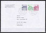 Bund 913+1038+1028 o.g. als portoger. Zdr.-EF mit 10+grüne50+rote60 Pf B+S als Zdr. oben geschnitten aus MH auf Brief bis 20g von 1982-1989 n. Polen/Ank.